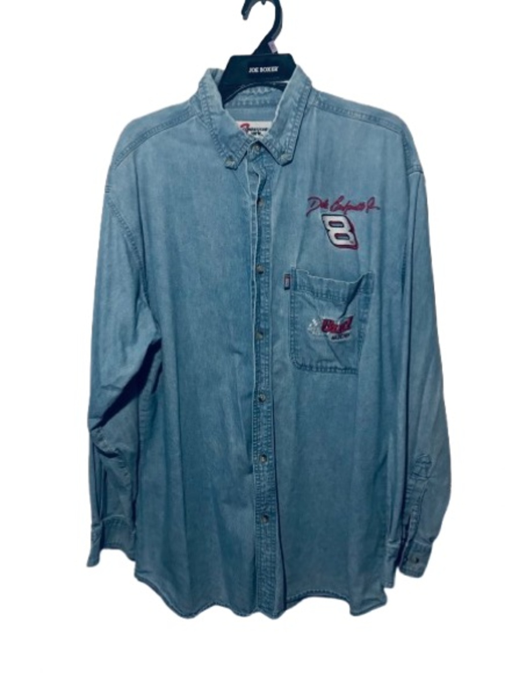 Competitors View Dale Earnhardt Jr #8 Denim Long Sleeve Jean Large Shirt
